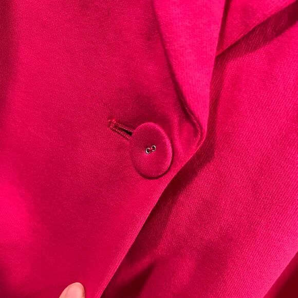 Susan Graver Weekend Regular Marina Knit Blazer Pink Fuchsia Size X-Large - Picture 8 of 9